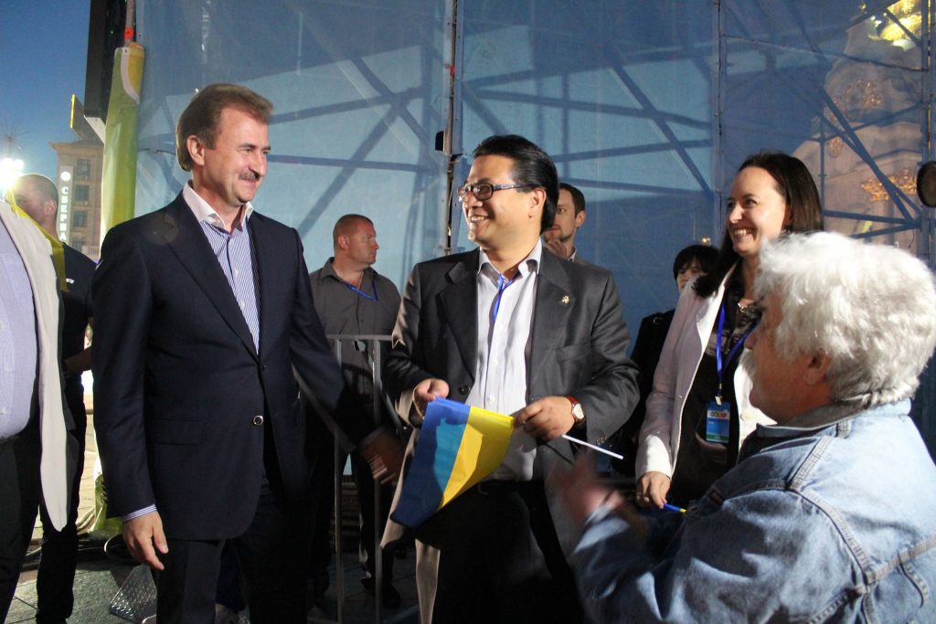 Dr. Glenn Agung Hole as VIP guest at the Ukrainian Association of Disabled People event in Kyiv, Ukraine