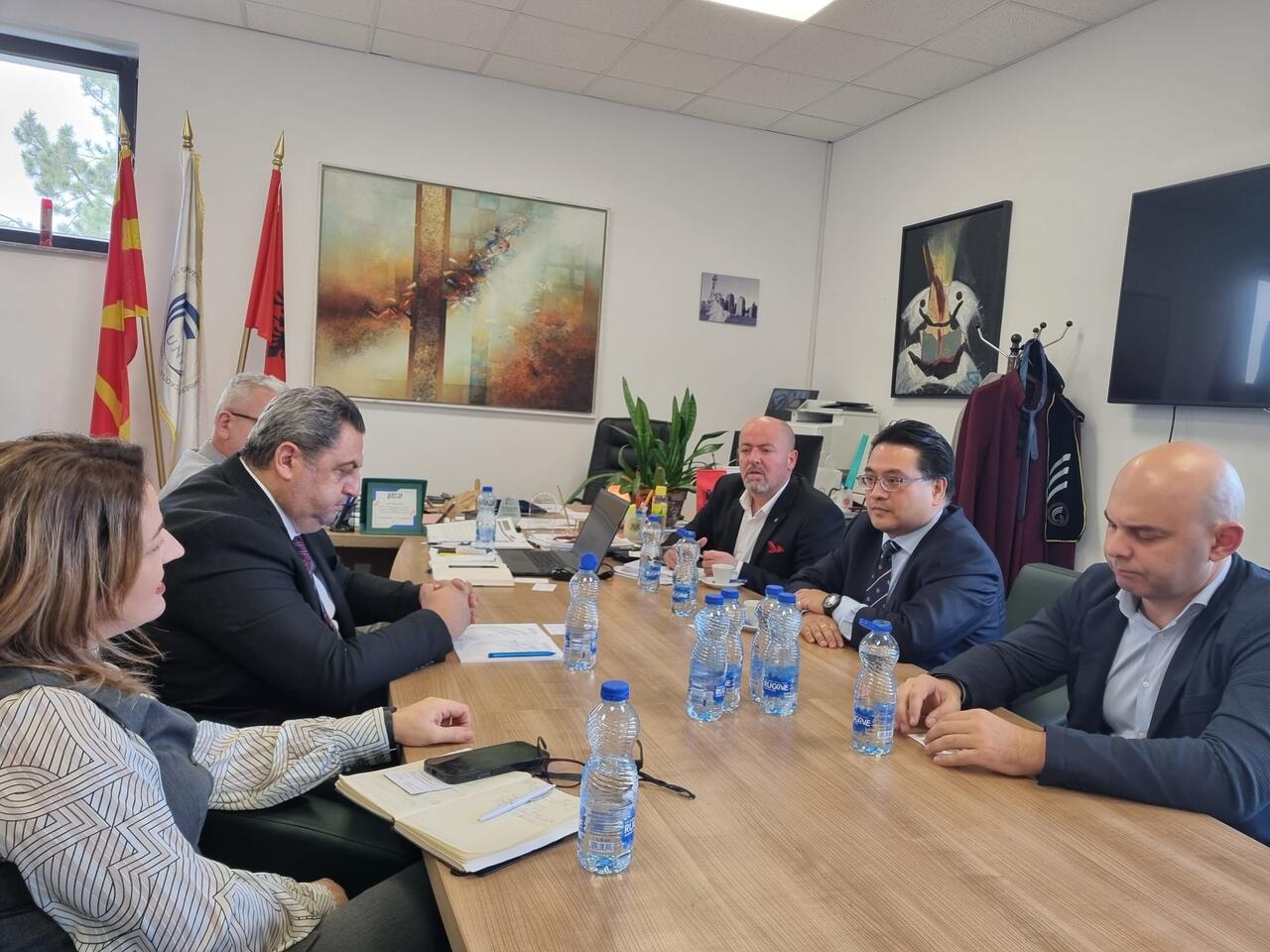 Meeting with university leadership at Mother Teresa University, Skopje