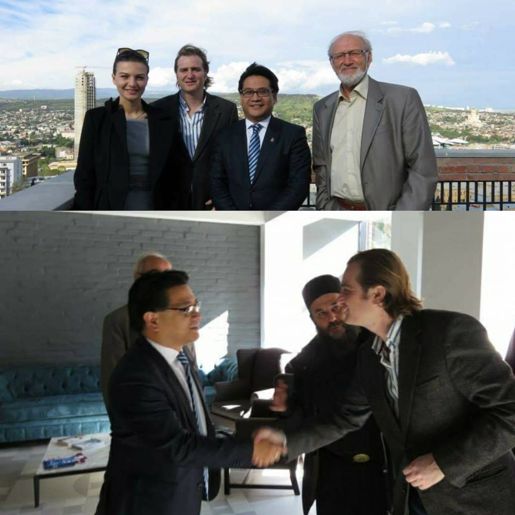 Dr. Glenn Agung Hole during bilateral meetings with Prince Juan De Bagration-Mukhrani of Georgia in Tbilisi