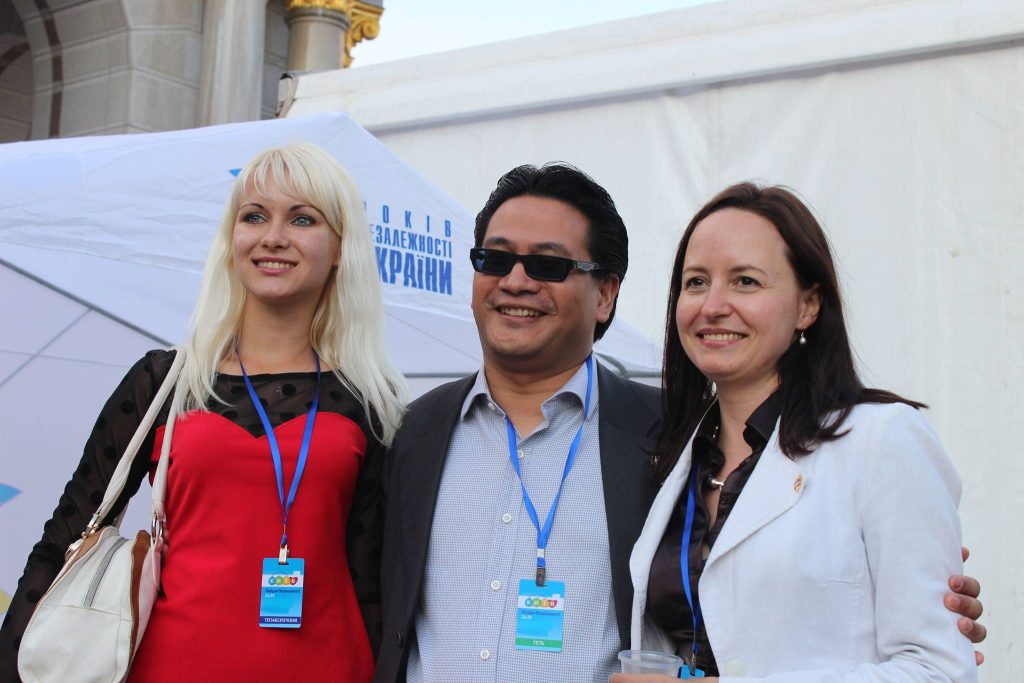Dr. Glenn Agung Hole as VIP guest at the Ukrainian Association of Disabled People event in Kyiv, Ukraine