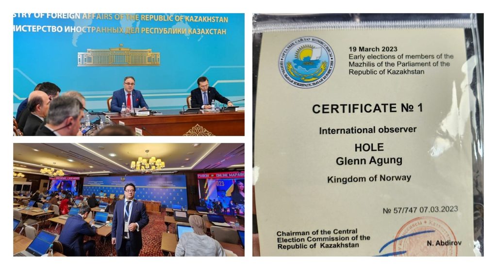 Dr. Glenn Agung Hole serving as International Observer at the 2023 Mazhilis elections in Kazakhstan