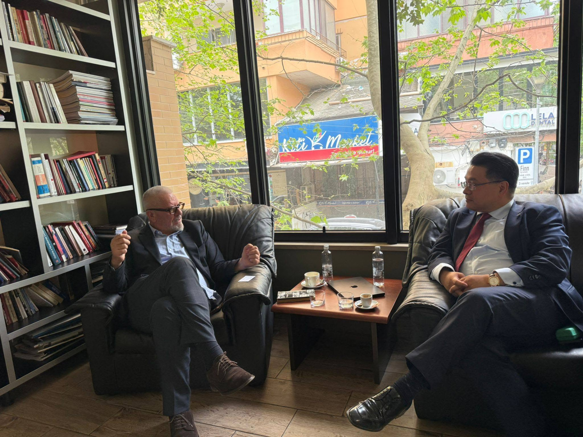Editorial meeting at the Albanian Institute for International Studies in Tirana