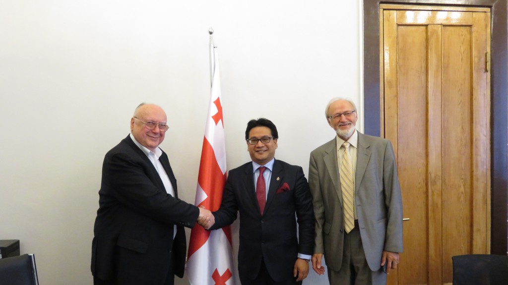 Dr. Glenn Agung Hole during official state meetings in the Republic of Georgia with the President, the Georgian Patriarch, and the Minister of Diaspora Affairs