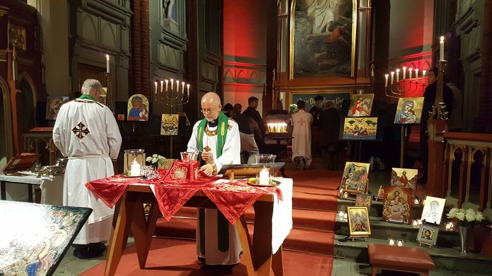 Coptic Orthodox liturgy at the Diocese of Naqada and Qus with Bishop Biemen presiding